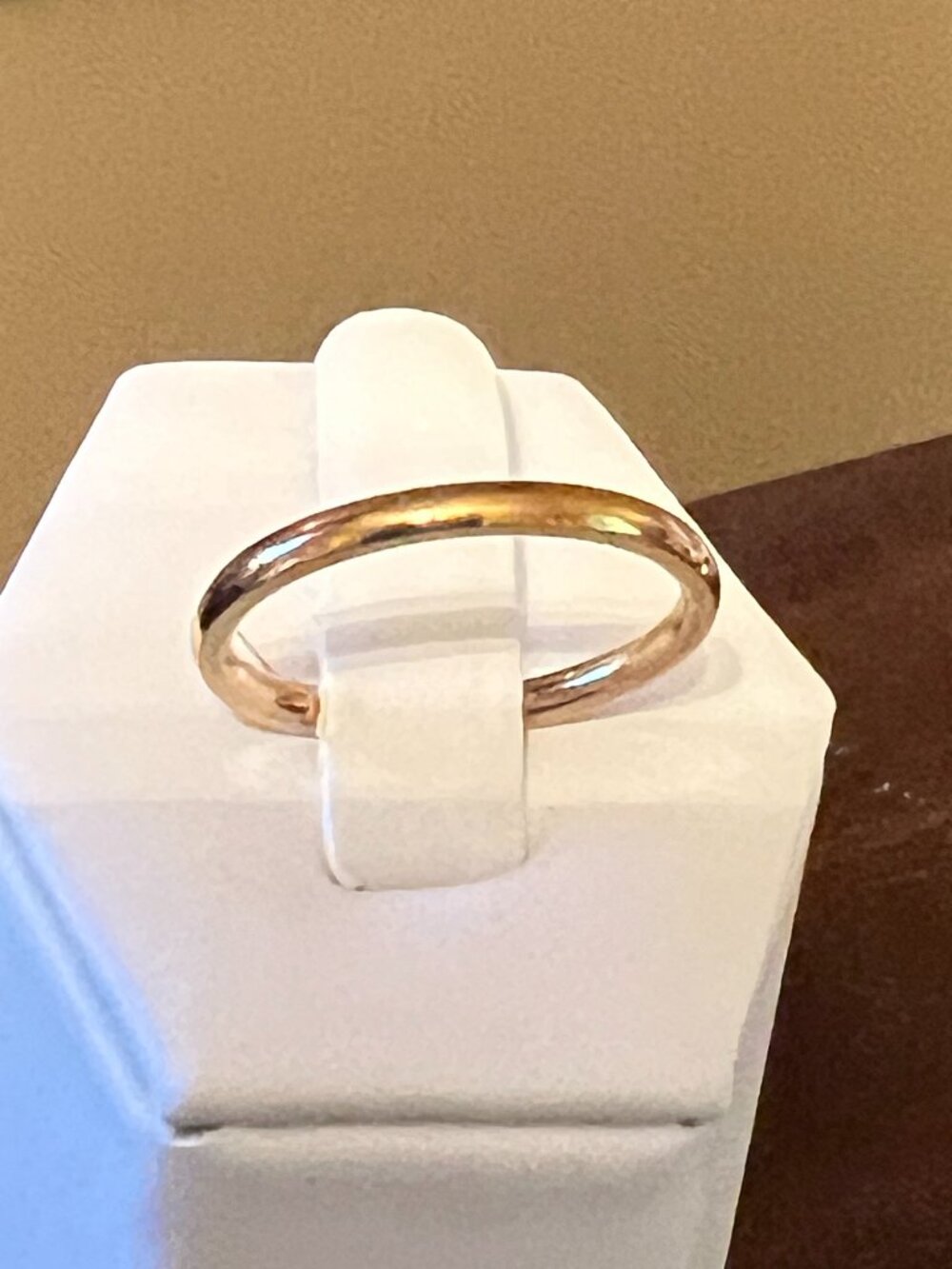 1mm Goldplated Stainless Steel Wedding Band Ring Size 8.25 (118)